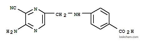 Molecular Structure of 100900-25-2 (4-(N-(2-AMINO-3-CYANO-5-PYRAZINYLMETHYL)-AMINO)BENZOIC ACID))