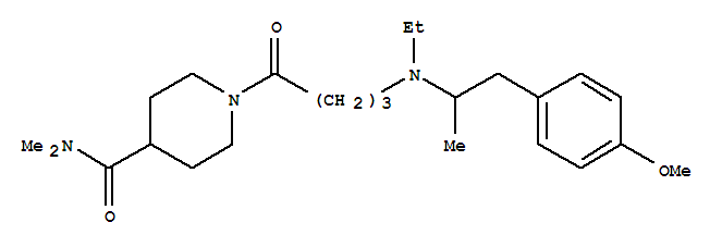 1-[4-[ethyl-[1-(4-methoxyphenyl)propan-2-yl]amino]butanoyl]-N,N-dimethylpiperidine-4-carboxamide