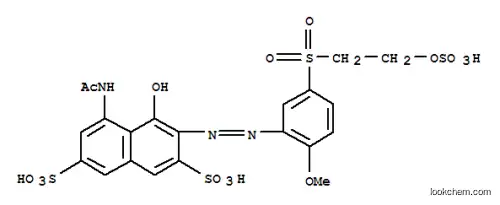 Molecular Structure of 10116-15-1 (5-(acetylamino)-4-hydroxy-3-[[2-methoxy-5-[[2-(sulphooxy)ethyl]sulphonyl]phenyl]azo]naphthalene-2,7-disulphonic acid)