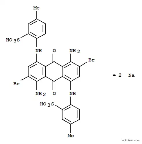 Molecular Structure of 10130-53-7 (Benzenesulfonic acid, 2,2'-[(4,8-diamino-3,7-dibromo- 9,10-dihydro-9,10-dioxo-1,5-anthracenediyl)diimino ]bis[5-methyl-, disodium salt)