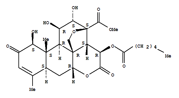Picras-3-en-21-oicacid, 13,20-epoxy-1,11,12-trihydroxy-2,16-dioxo-15-[(1-oxohexyl)oxy]-, methylester, (1b,11b,12a,15b)-