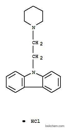 Molecular Structure of 101418-08-0 (9-[2-(3,4,5,6-tetrahydro-2H-pyridin-1-yl)ethyl]carbazole chloride)