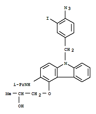 2-Propanol,1-[[9-[(4-azido-3-iodophenyl)methyl]-3-[(1-methylethyl)amino]-9H-carbazol-4-yl]oxy]-                                                                                                         
