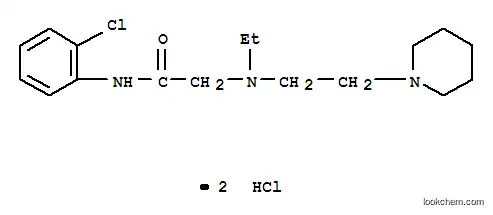 Molecular Structure of 101651-64-3 ((2-chlorophenyl)carbamoylmethyl-ethyl-[2-(3,4,5,6-tetrahydro-2H-pyridi n-1-yl)ethyl]azanium dichloride)