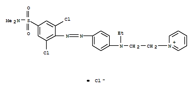 Pyridinium,1-[2-[[4-[2-[2,6-dichloro-4-[(dimethylamino)sulfonyl]phenyl]diazenyl]phenyl]ethylamino]ethyl]-,chloride (1:1)
