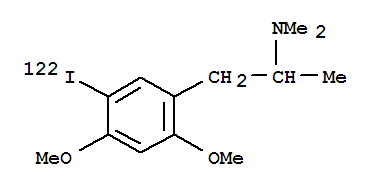 2,4-DIMETHOXY-N,N-DIMETHYL-5-IODO(122I)-PHENYLISOPROPYLAMINE