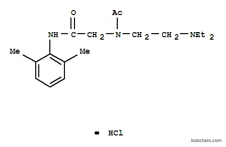 Molecular Structure of 102207-85-2 (2-[acetyl-[(2,6-dimethylphenyl)carbamoylmethyl]amino]ethyl-diethyl-aza nium chloride)