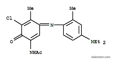 Molecular Structure of 102387-48-4 (2-acetylamino-6-chloro-4-[(4-diethylamino)2-methylphenyl-imino]-5-methyl-1-oxo-2,5-cyclohexadiene)