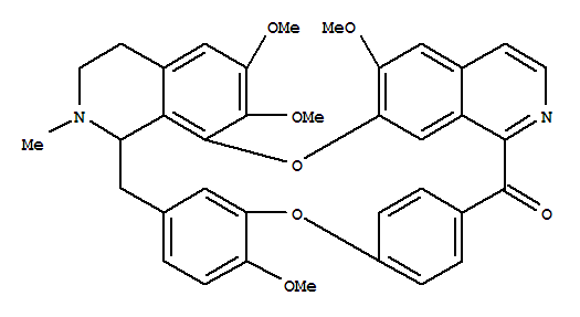 16H-1,24:6,9-Dietheno-11,15-metheno-5H-pyrido[2',3':17,18][1,11]dioxacycloeicosino[2,3,4-ij]isoquinolin-5-one,16a,17,18,19-tetrahydro-12,21,22,26-tetramethoxy-17-methyl-, (+)- (9CI)