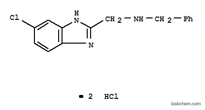 Molecular Structure of 102516-85-8 (5-Chloro-2-benzylaminomethyl benzimidazole dihydrochloride)