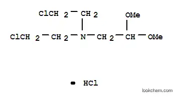 Molecular Structure of 102585-25-1 (ACETALDEHYDE, 2-(BIS(2-CHLOROETHYL)AMINO)-, DIMETHYL ACETAL, HYDROCHLO RIDE)
