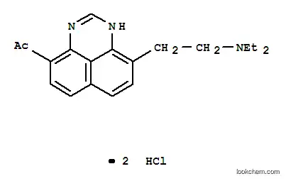 Molecular Structure of 102586-16-3 (1-beta-Diethylaminoethyl-4-acetylperimidine dihydrochloride)