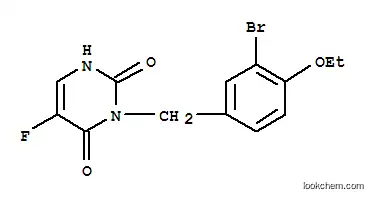 Molecular Structure of 102613-15-0 (Uracil, 3-(3-bromo-4-ethoxybenzyl)-5-fluoro-)