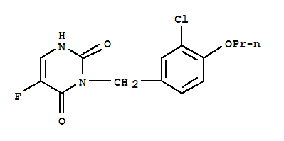 3-[(3-CHLORO-4-PROPOXY-PHENYL)METHYL]-5-FLUORO-1H-PYRIMIDINE-2,4-DIONE