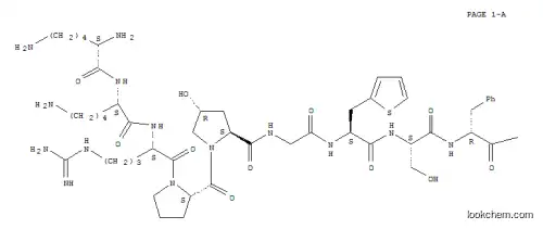 Molecular Structure of 103412-40-4 (LYS-LYS-(HYP3,BETA-(2-THIENYL)-ALA5,8,D-PHE7)-BRADYKININ)
