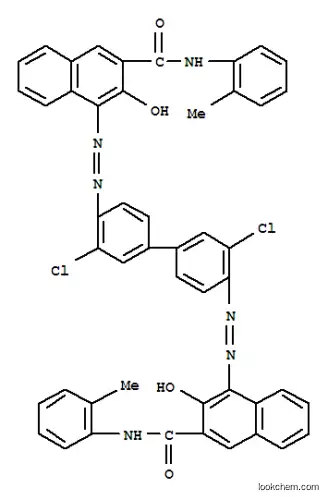 Molecular Structure of 103621-94-9 (2-Naphthalenecarboxamide, 4,4'-[(3,3'-dichloro[1,1'- biphenyl]-4,4'-diyl)bis(azo)]bis[3-hydroxy-N-(2-methylphenyl )-)