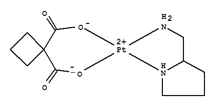 Platinum,[1,1-cyclobutanedi(carboxylato-kO)(2-)][(1R,2R)-2-pyrrolidinemethanamine-kN1,kN2]-, (SP-4-3)-
