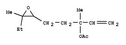 2-Oxiranepropanol, a-ethenyl-3-ethyl-a,3-dimethyl-, 2-acetate