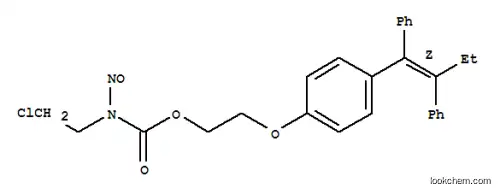 Molecular Structure of 104691-77-2 (N-(2-chloroethyl)-N-nitroso-2-(4-(1,2-diphenylbutenyl)phenoxy)ethyl carbamate)