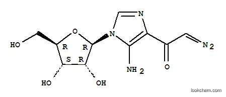 Molecular Structure of 105400-24-6 ((Z)-1-[5-amino-1-[(2R,3R,4R,5R)-3,4-dihydroxy-5-(hydroxymethyl)oxolan- 2-yl]imidazol-4-yl]-2-diazonio-ethenolate)