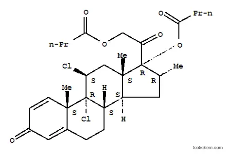 Molecular Structure of 10549-91-4 (9,11beta-dichloro-17,21-dihydroxy-16alpha-methylpregna-1,4-diene-3,20-dione 17,21-di(butyrate))