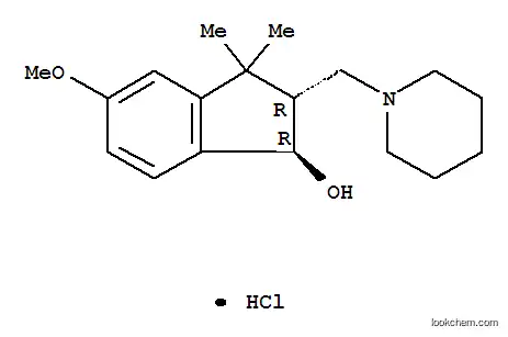 Molecular Structure of 107946-34-9 ((1S,2S)-5-methoxy-3,3-dimethyl-2-(1-piperidylmethyl)-1,2-dihydroinden- 1-ol hydrochloride)