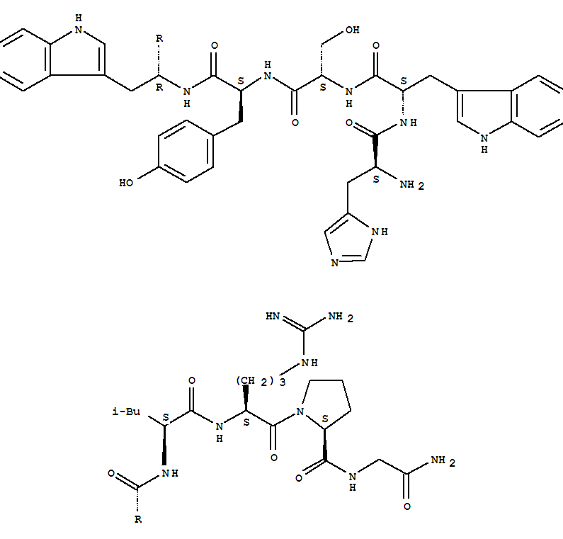 (2S)-1-[(2S)-2-[[(2S)-2-[[(2R)-2-[[(2S)-2-[[(2S)-2-[[(2S)-2-[[(2S)-2-amino-3-(1H-imidazol-5-yl)propanoyl]amino]-3-(1H-indol-3-yl)propanoyl]amino]-3-hydroxypropanoyl]amino]-3-(4-hydroxyphenyl)propanoyl