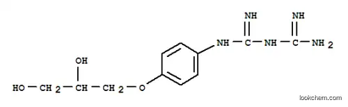 Molecular Structure of 109351-12-4 (1-carbamimidoyl-1-[4-(2,3-dihydroxypropoxy)phenyl]guanidine)