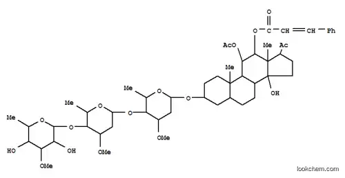 [(3S,10S,11S,12S,13S,14S,17S)-17-acetyl-11-acetyloxy-3-[(2R,4S,5R,6R)-5-[(2S,4S,5R,6R)-5-[(2S,3R,4R,5R,6R)-3,5-dihydroxy-4-methoxy-6-methyloxan-2-yl]oxy-4-methoxy-6-methyloxan-2-yl]oxy-4-methoxy-6-methyloxan-2-yl]oxy-14-hydroxy-10,13-dimethyl-1,2,3,4,5,6,7,8,9,11,12,15,16,17-tetradecahydrocyclopenta[a]phenanthren-12-yl] (E)-3-phenylprop-2-enoate