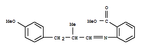 Benzoic acid,2-[[3-(4-methoxyphenyl)-2-methylpropylidene]amino]-, methyl ester
