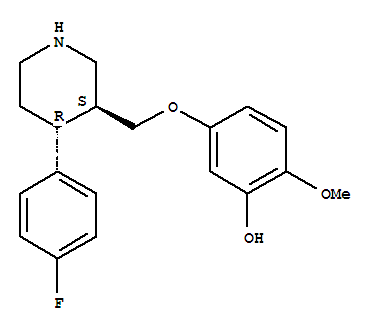 4-(4-Fluorophenyl)-3-(4-methoxy-3-hydroxyphenoxymethyl)piperidine