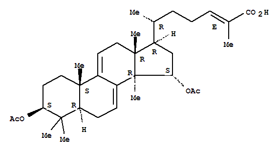 Lanosta-7,9(11),24-trien-26-oicacid, 3,15-bis(acetyloxy)-, (3b,15a,24E)- (9CI)