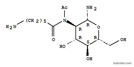 Molecular Structure of 112898-10-9 (2-ACETAMIDO-N-(E-AMINOCAPROYL)-2-DEOXY-BETA-D-GLUCOPYRANOSYLAMINE)