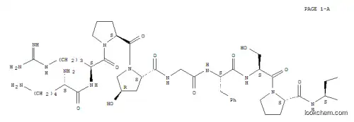 Molecular Structure of 113662-39-8 (bradykinin, (hydroxy-Pro)(3)-Lys-)