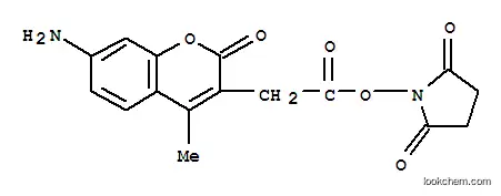 Molecular Structure of 113721-87-2 (AMCA-NHS)