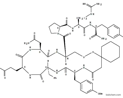 Molecular Structure of 114872-15-0 (argipressin, beta mercapto-beta,beta-cyclopentamethylenepropionic acid(1)-O-methyl-Tyr(2)-TyrNH2(9)-)
