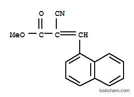 Molecular Structure of 115324-57-7 (2-CYANO-3-(1-NAPHTHALENYL)-2-PROPENOIC ACID METHYL ESTER)
