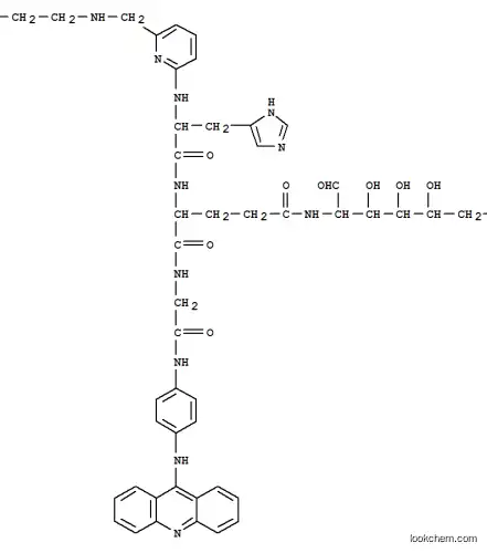 (((amino-2-ethyl)-2-aminomethyl)-2-pyridine-6-carboxylhistidyl-gamma-(2-amino-2-deoxyglucosyl)glutamylglycylamino)-4-phenyl-1-aminoacridine