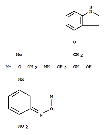 1-(1H-INDOL-4-YLOXY)-3-((2-METHYL-2-((7-NITRO-4-BENZOFURAZANYL)AMINO)PROPYL)AMINO-2-PROPANOL