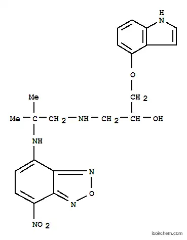 1-(1H-indol-4-yloxy)-3-[[2-methyl-2-[(4-nitro-2,1,3-benzoxadiazol-7-yl)amino]propyl]amino]propan-2-ol