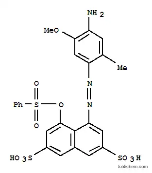 Molecular Structure of 117-44-2 (4-[(4-amino-5-methoxy-o-tolyl)azo]-5-[(phenylsulphonyl)oxy]naphthalene-2,7-disulphonic acid)