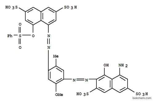 5-Amino-4-hydroxy-3-((2-methoxy-5-methyl-4-((8-((phenylsulphonyl)oxy)-3,6-disulpho-1-naphthyl)azo)phenyl)azo)naphthalene-2,7-disulphonic acid