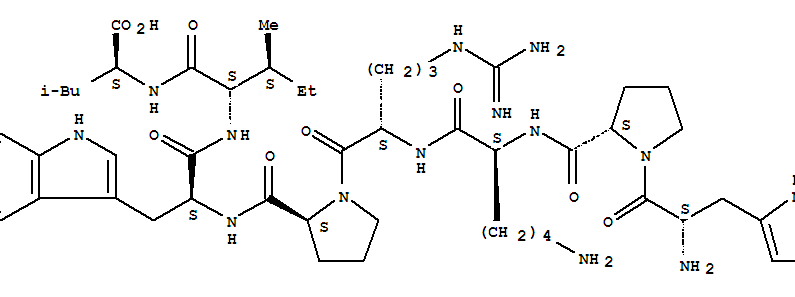 L-Leucine,L-histidyl-L-prolyl-L-lysyl-L-arginyl-L-prolyl-L-tryptophyl-L-isoleucyl-