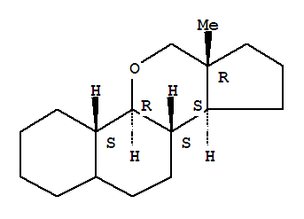 Molecular Structure of 117527-91-0 (Cyclopenta[d]naphtho[1,2-b]pyran,hexadecahydro-6a-methyl-, (4aS,4bR,6aR,9aS,9bS)-)