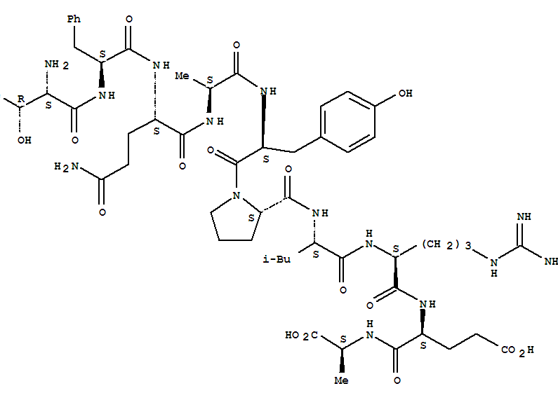 L-Alanine,L-threonyl-L-phenylalanyl-L-glutaminyl-L-alanyl-L-tyrosyl-L-prolyl-L-leucyl-L-arginyl-L-a-glutamyl- (9CI)