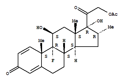Molecular Structure of 1177-87-3 (Dexamethasone-17-acetate)