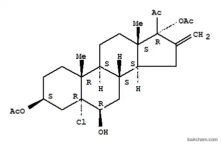 Molecular Structure of 118201-17-5 (5-chloro-16-methylene-3,6,17-trihydroxypregnan-20-one-3,17-diacetate)