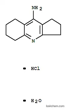 Molecular Structure of 118499-70-0 (2,3,5,6,7,8-Hexahydro-1H-cyclopenta[b]quinolin-9-amine hydrochloride hydrate (1:1:1))