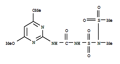 Molecular Structure of 120923-37-7 (3,5-Dithia-2,4-diazahexanamide,N-(4,6-dimethoxy-2-pyrimidinyl)-4-methyl-, 3,3,5,5-tetraoxide)