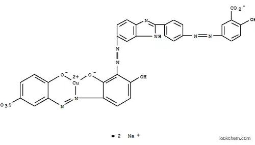 Molecular Structure of 121029-09-2 (Cuprate(2-), [5-[[4-[5-[[2,6-dihydroxy- 3-[(2-hydroxy-5-sulfophenyl)azo]phenyl]azo]-1H-benzimidazol -2-yl]phenyl]azo]-2-hydroxybenzoato(4- )]-, disodium)